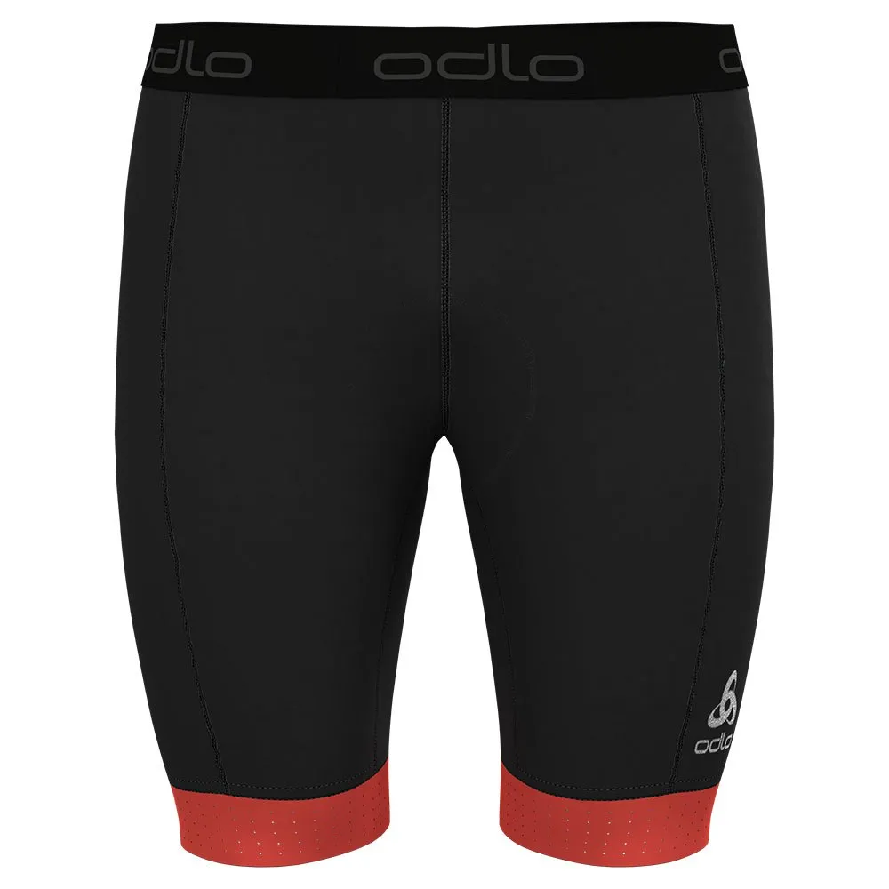 Odlo Zeroweight Korte Leggings male, Black / firelight