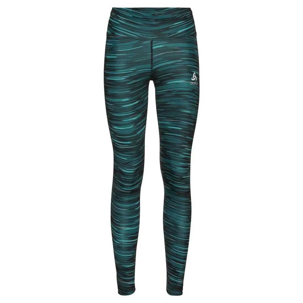 Odlo Zeroweight Print Reflective Leggings female, Balsam
