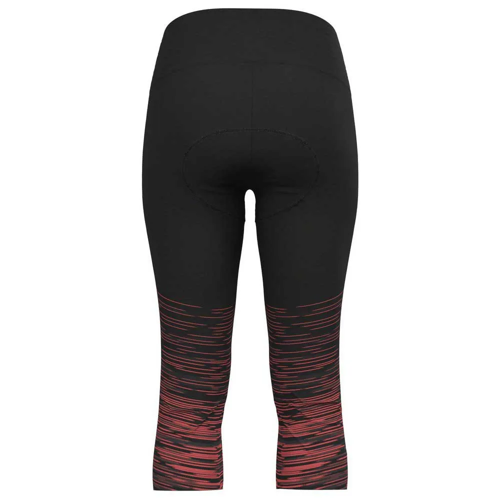 Odlo Zeroweight Print Sykkelshorts, Black Odlo Zeroweight Print Sykkelshorts, Black
