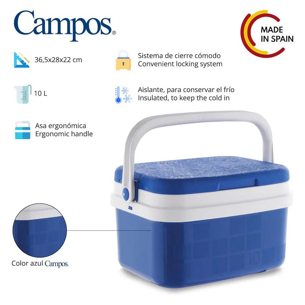 Oem Stiv Bærbar Kjøleboks 10l, Blue / white, One Size Oem Stiv Bærbar Kjøleboks 10l, Blue / white, One Size