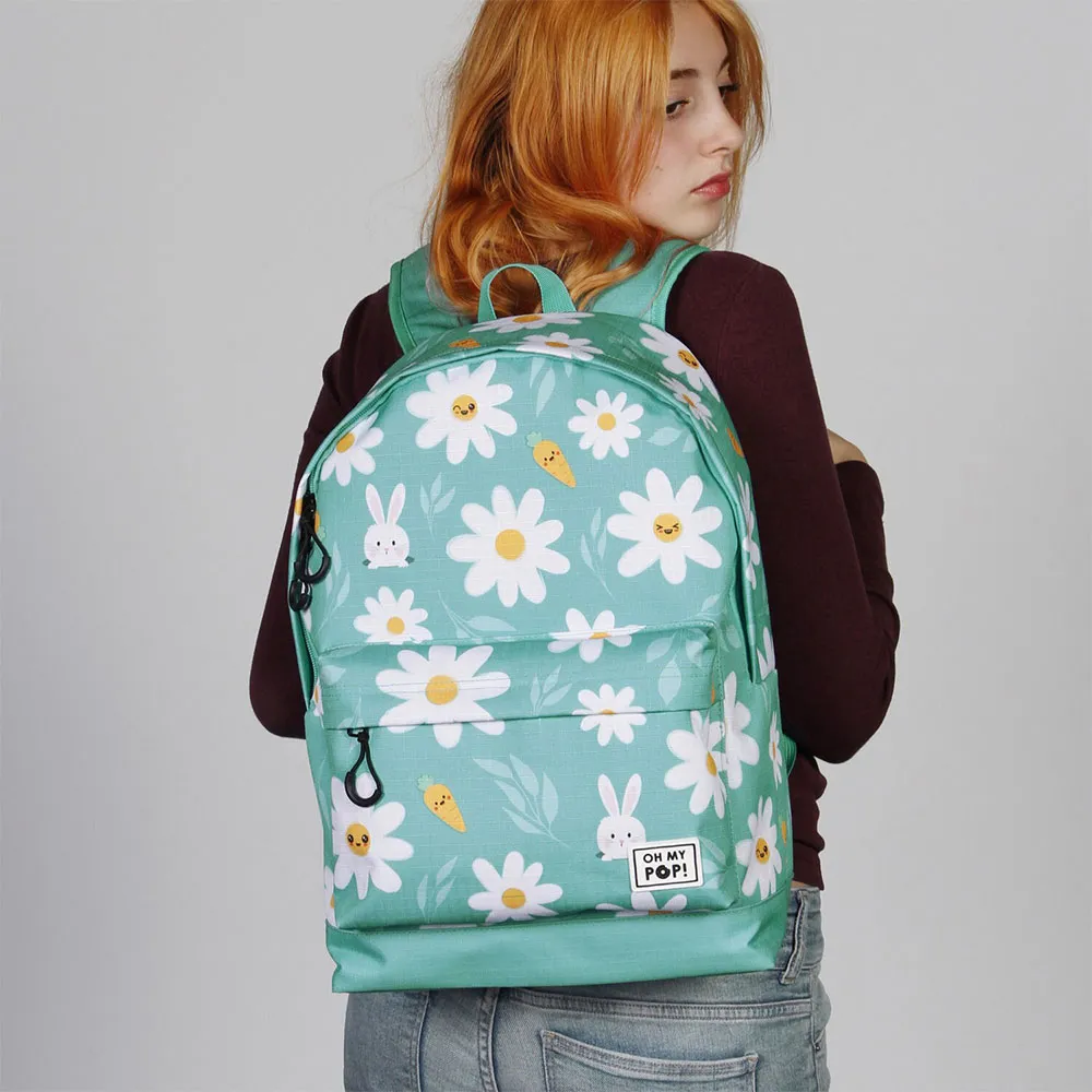 Oh My Pop Blomstrende Vifte Hs 2.2 Ryggsekk, Turquoise Oh My Pop Blomstrende Vifte Hs 2.2 Ryggsekk, Turquoise