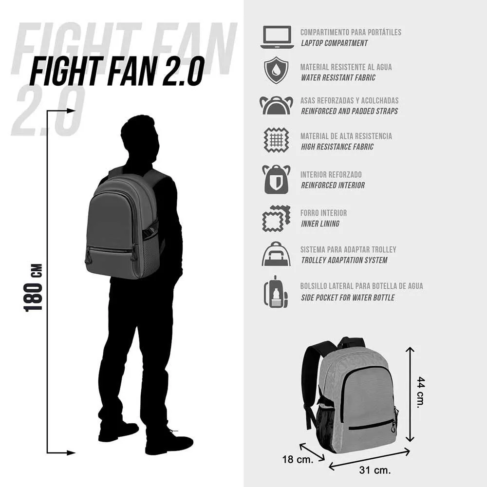 Oh My Pop Fight Fan Popcorn 2.2 Ryggsekk, Blue Oh My Pop Fight Fan Popcorn 2.2 Ryggsekk, Blue