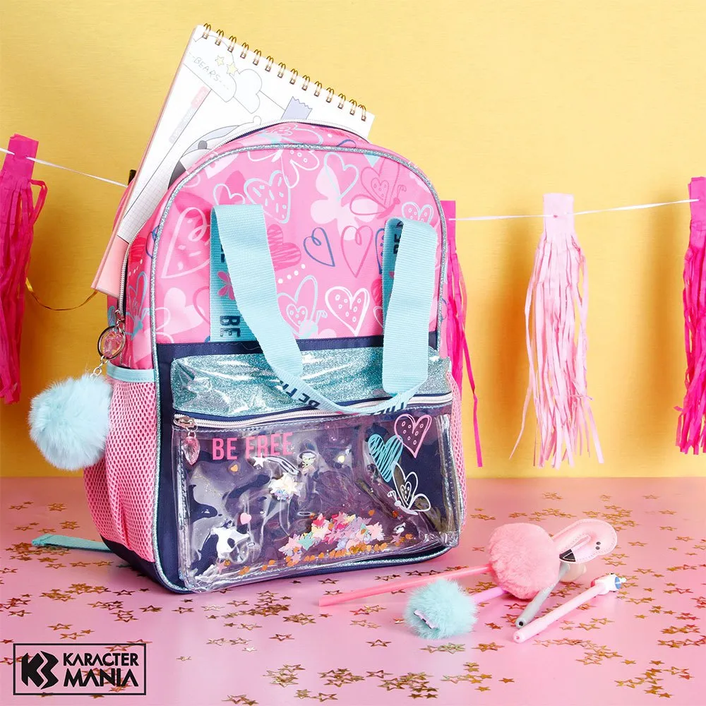 Oh My Pop Glitter Be Free Ryggsekk, Pink Oh My Pop Glitter Be Free Ryggsekk, Pink