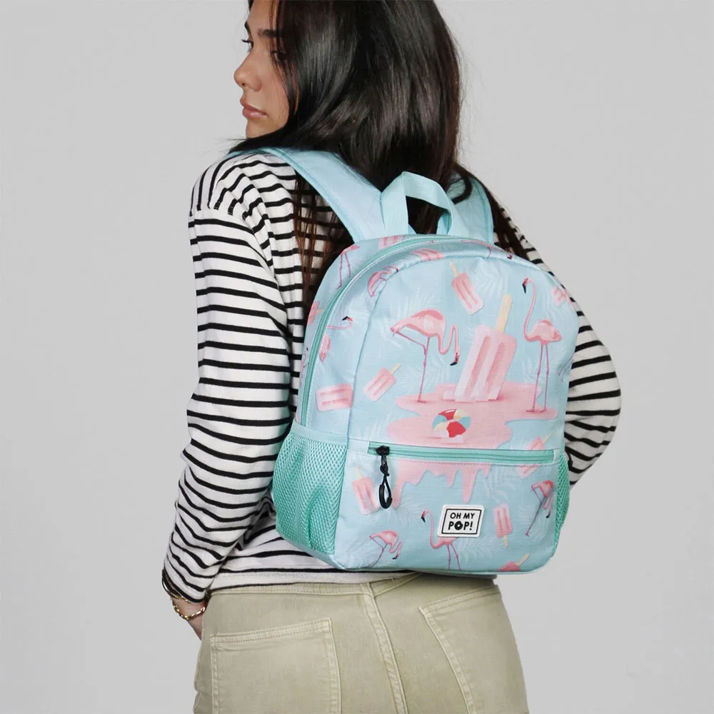 Oh My Pop Is Flamingo Søt Ryggsekk, Turquoise