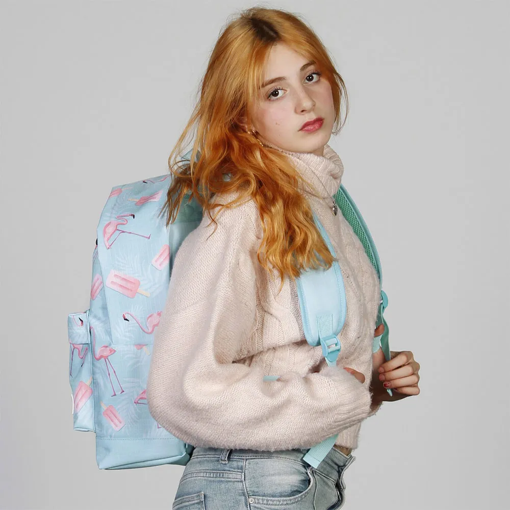 Oh My Pop Isflamingo-vifte Hs 2.2 Ryggsekk, Turquoise Oh My Pop Isflamingo-vifte Hs 2.2 Ryggsekk, Turquoise