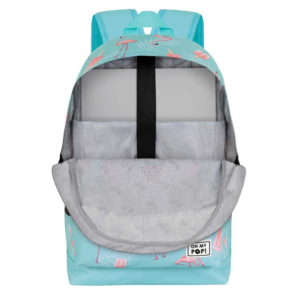 Oh My Pop Isflamingo-vifte Hs 2.2 Ryggsekk, Turquoise Oh My Pop Isflamingo-vifte Hs 2.2 Ryggsekk, Turquoise