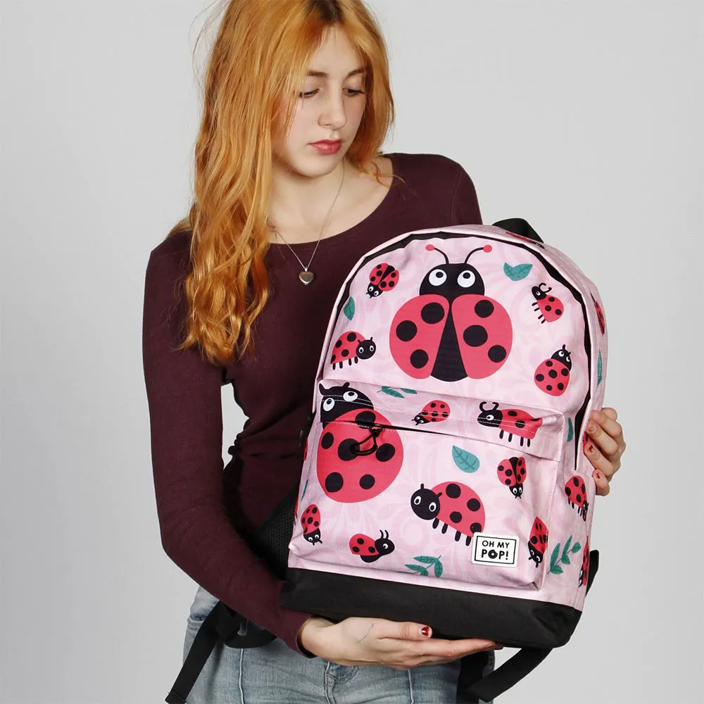 Oh My Pop Ladybug Fan Hs 2.2 Ryggsekk, Pink
