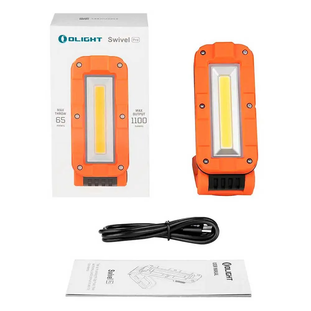 Olight Swivel Pro Work Led-lommelykt, Orange, 1100 Lysstyrker Olight Swivel Pro Work Led-lommelykt, Orange, 1100 Lysstyrker