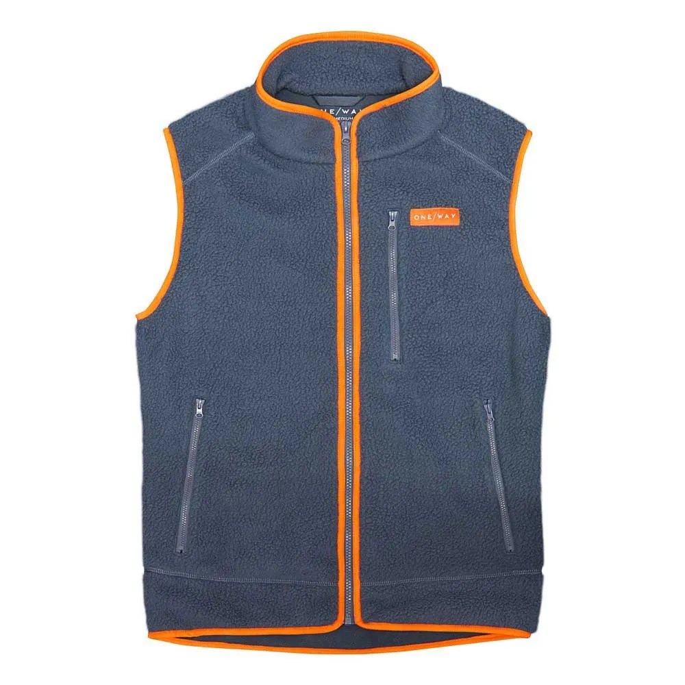 ONE WAY Pile Vest, Grey / flame