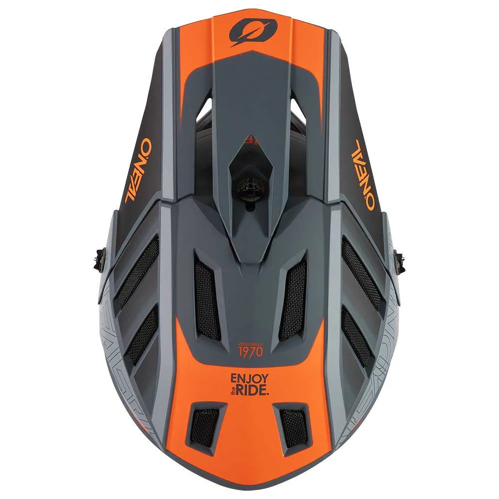 O'Neal Backflip Eclipse Nedoverbakke Hjelm, Grey / orange