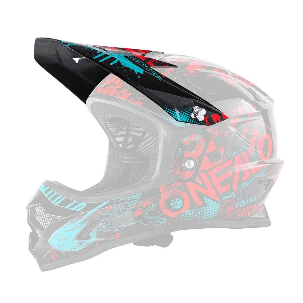 O'Neal Backflip Rl2 Erstatningsvisir For Hjelm, Black / red / teal