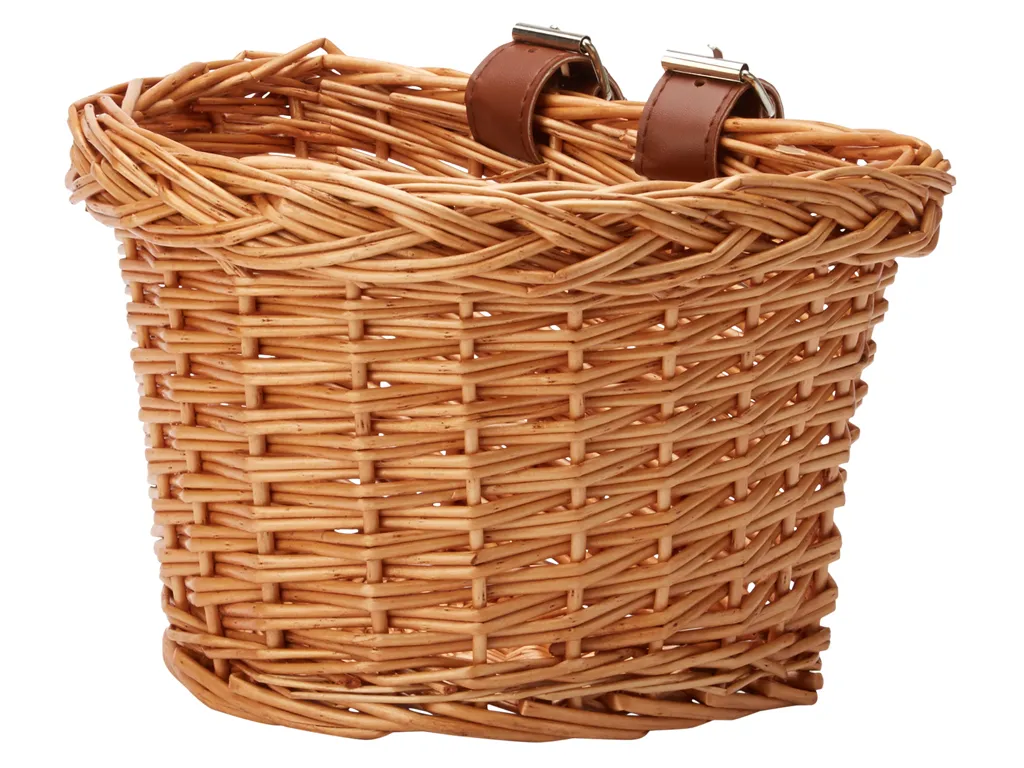 OnGear sykkelkurv til barn front med stropper 12"-18"brun