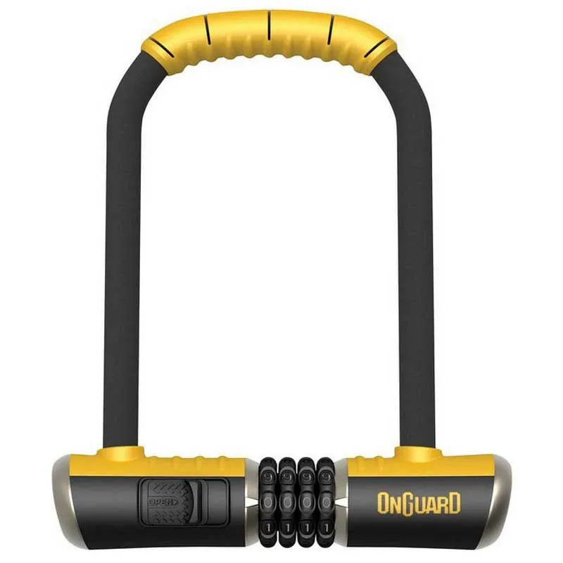 Onguard Bulldog Combo Sdr U-lock Combination Number U-lås, Black / yellow, 115 x 230 x 13mm