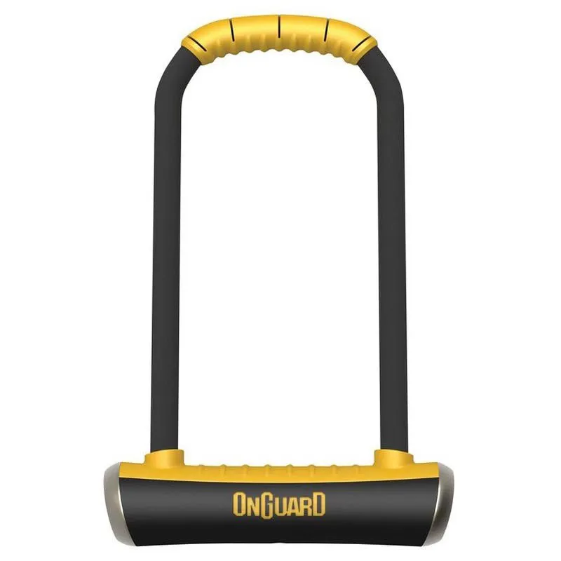 Onguard Pitbull LS Bøylelås, Black / yellow, 115 x 292 x 14mm