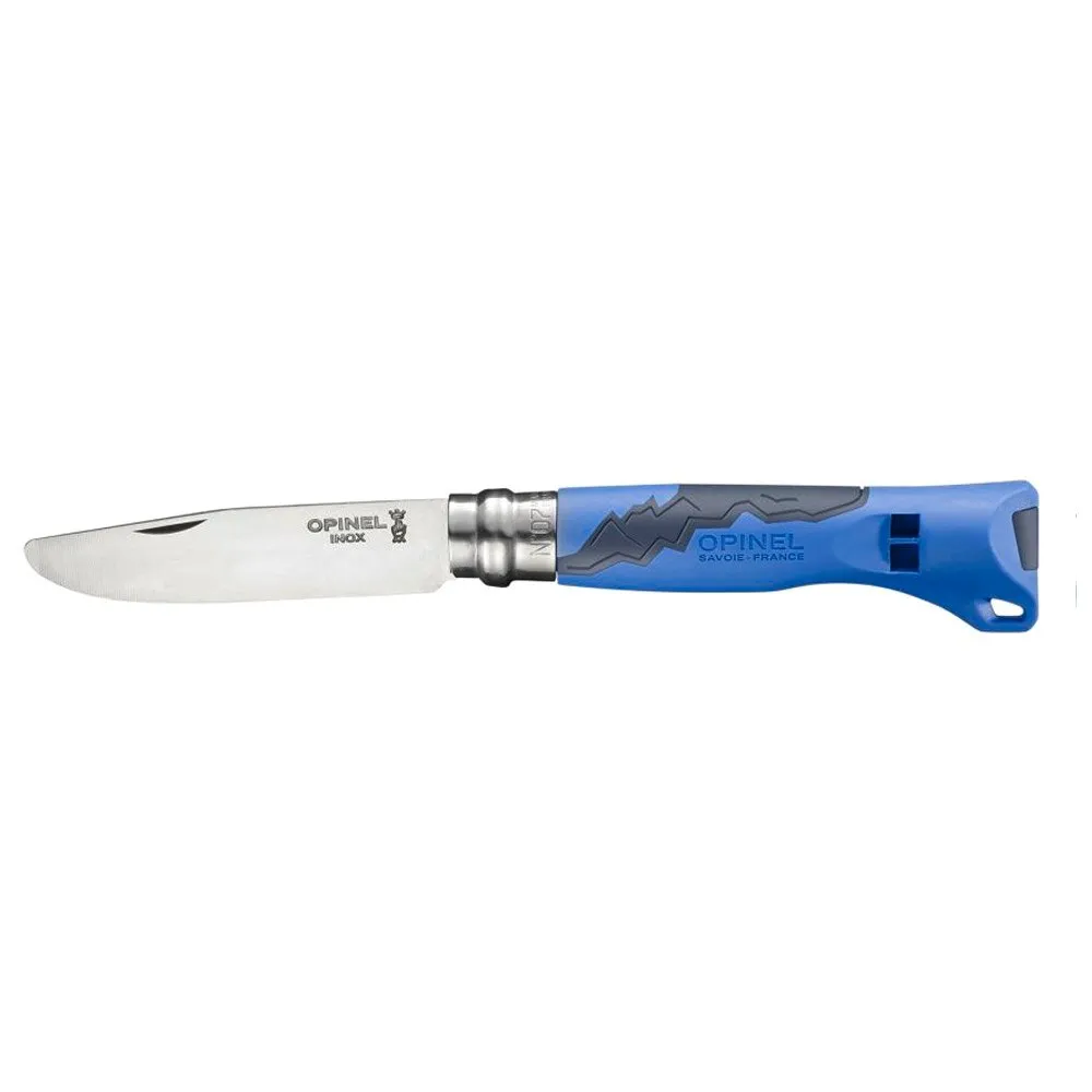 Opinel No 07 Outdoor Junior Whistle Lommekniv, Blue, One Size