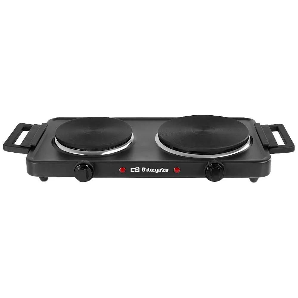 Orbegozo Pe2855 2500w Elektrisk Campingkjøkken 2 Brennere, Black, One Size Orbegozo Pe2855 2500w Elektrisk Campingkjøkken 2 Brennere, Black, One Size