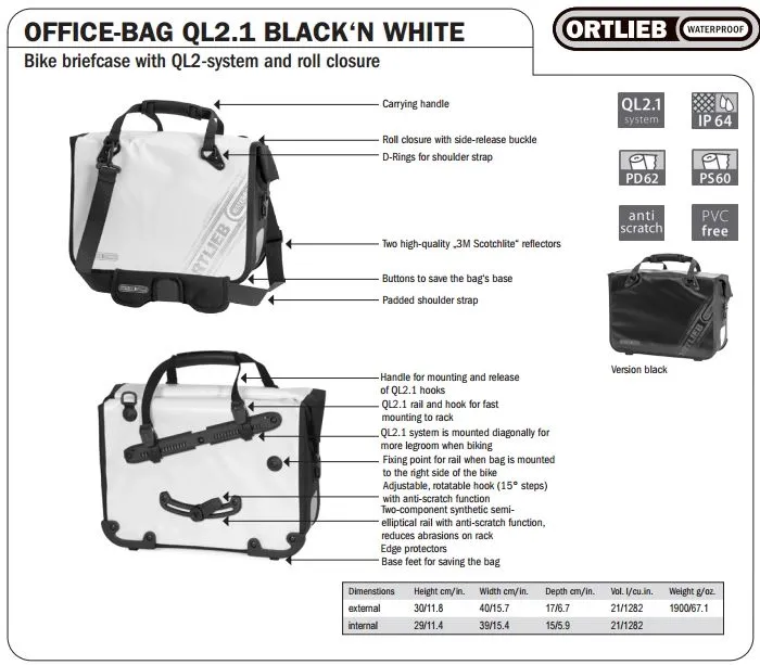 Ortlieb Office Bag Skulder/Sideveske