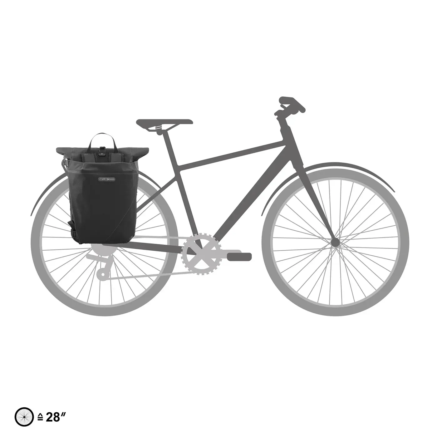 Ortlieb Vario Plus Sideveske og Ryggsekk, Svart