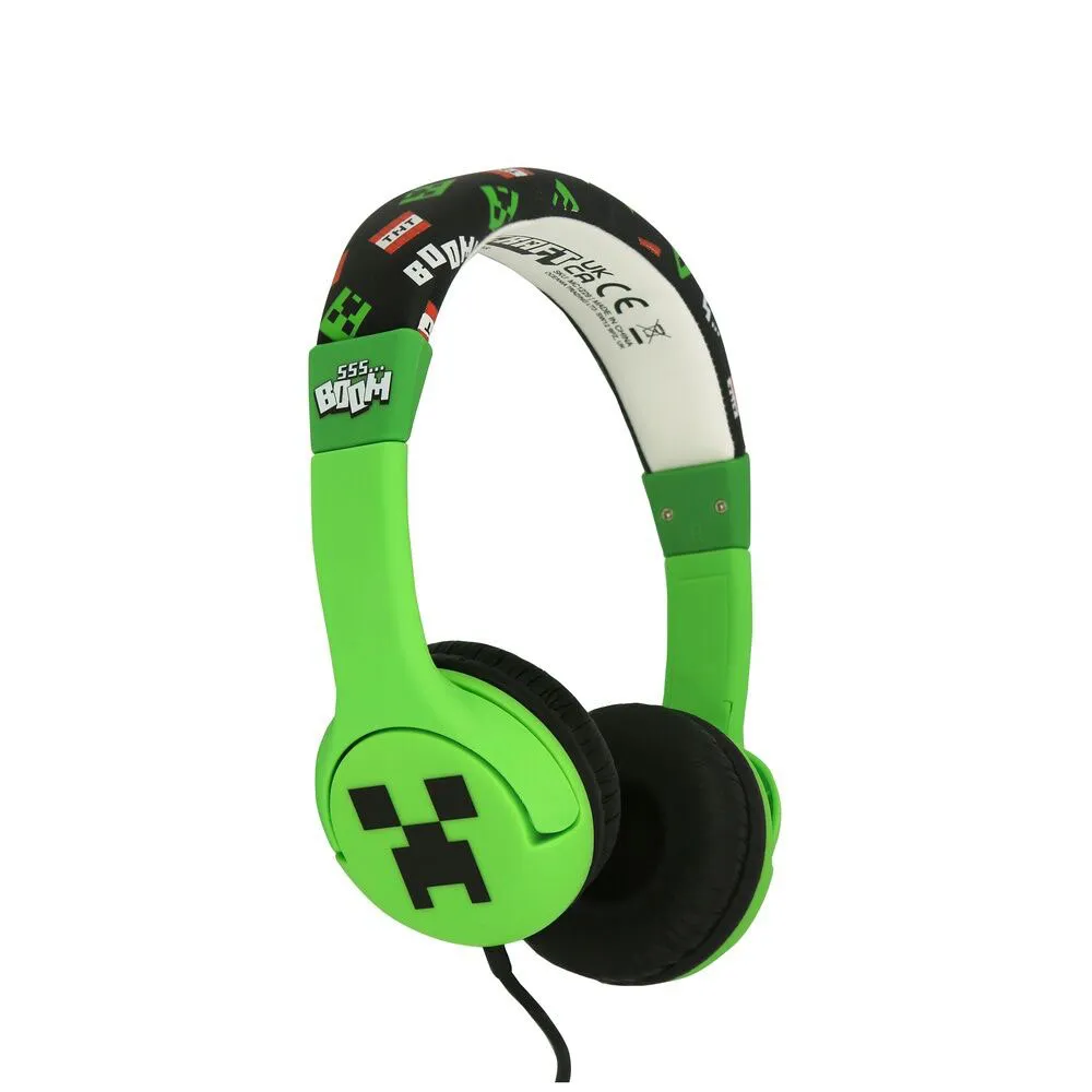 Otl Technologies Minecraft Kryper Hodetelefoner, Green, One Size Otl Technologies Minecraft Kryper Hodetelefoner, Green, One Size