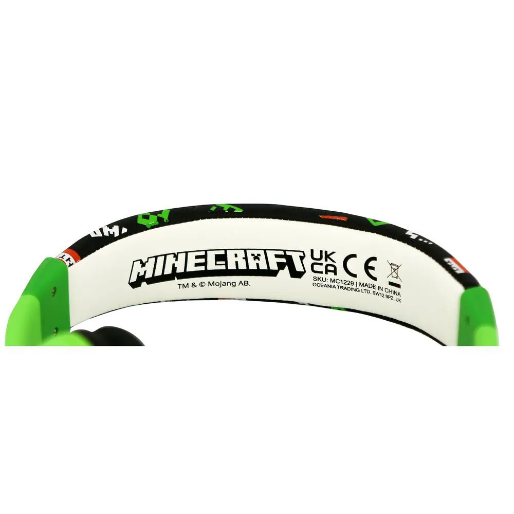 Otl Technologies Minecraft Kryper Hodetelefoner, Green, One Size Otl Technologies Minecraft Kryper Hodetelefoner, Green, One Size