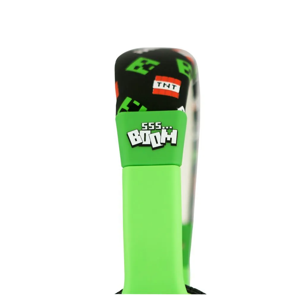 Otl Technologies Minecraft Kryper Hodetelefoner, Green, One Size Otl Technologies Minecraft Kryper Hodetelefoner, Green, One Size