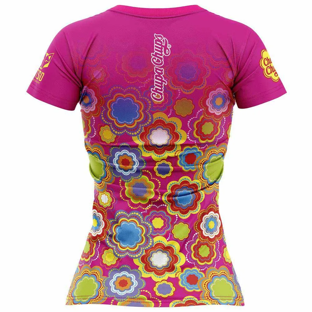 Otso Chupa Chups Floral Kortarmet T-skjorte female, Pink