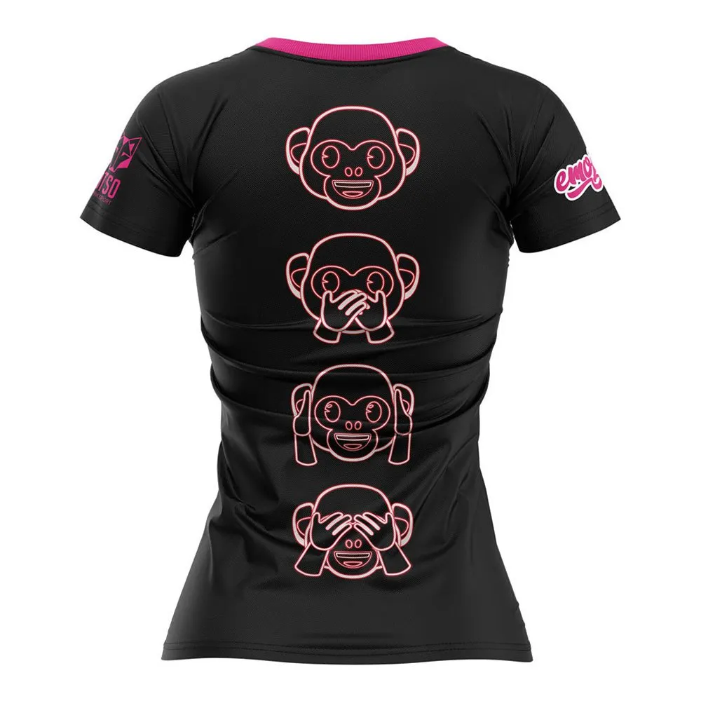 Otso Emoji Monkey Neon Kortarmet T-skjorte female Otso Emoji Monkey Neon Kortarmet T-skjorte female