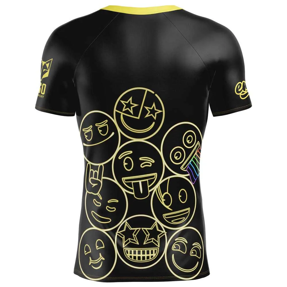 Otso Emoji Neon Faces Kortarmet T-skjorte Mann