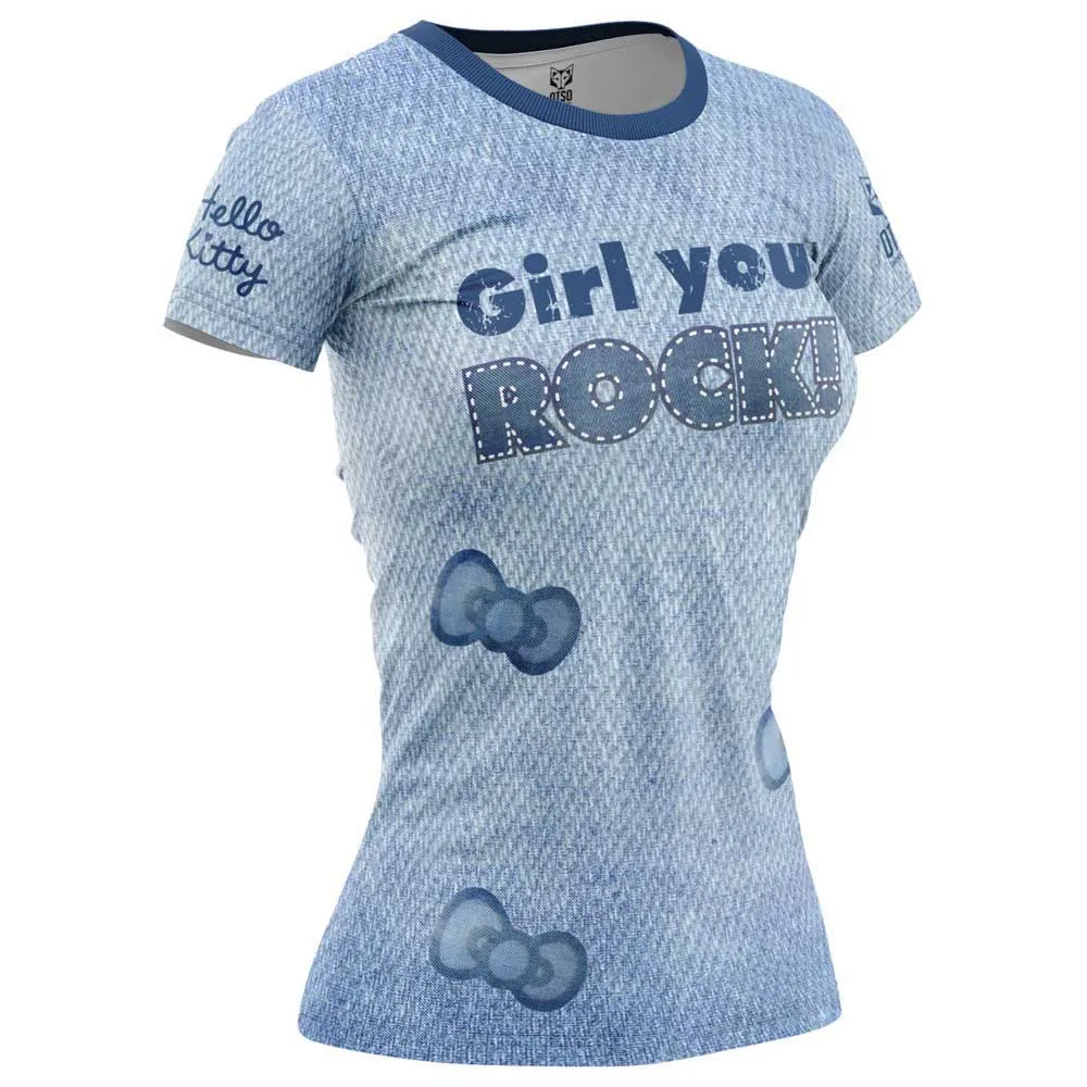 Otso Hello Kitty Denim Kortarmet T-skjorte Kvinne