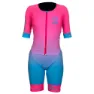 Otso Kortermet Trisuit Refurbished female, Fluo pink / light blue