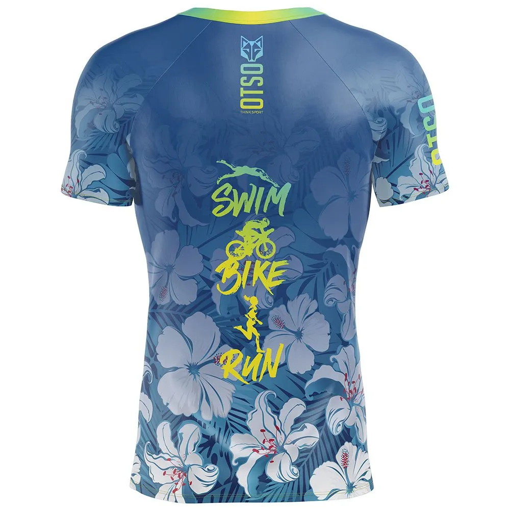 Otso Swim Bike Run Flower Kortarmet T-skjorte female Otso Swim Bike Run Flower Kortarmet T-skjorte female