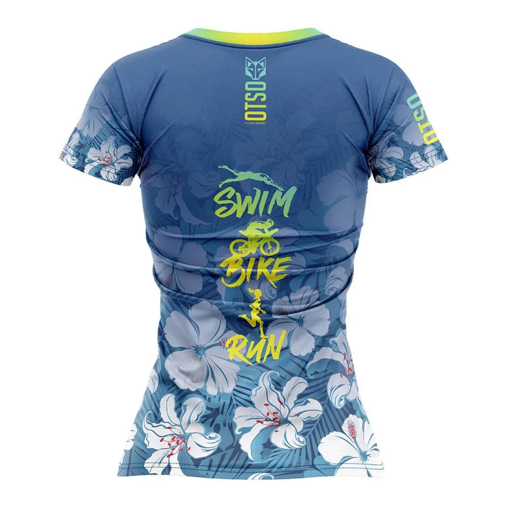 Otso Swim Bike Run Flower Kortarmet T-skjorte male