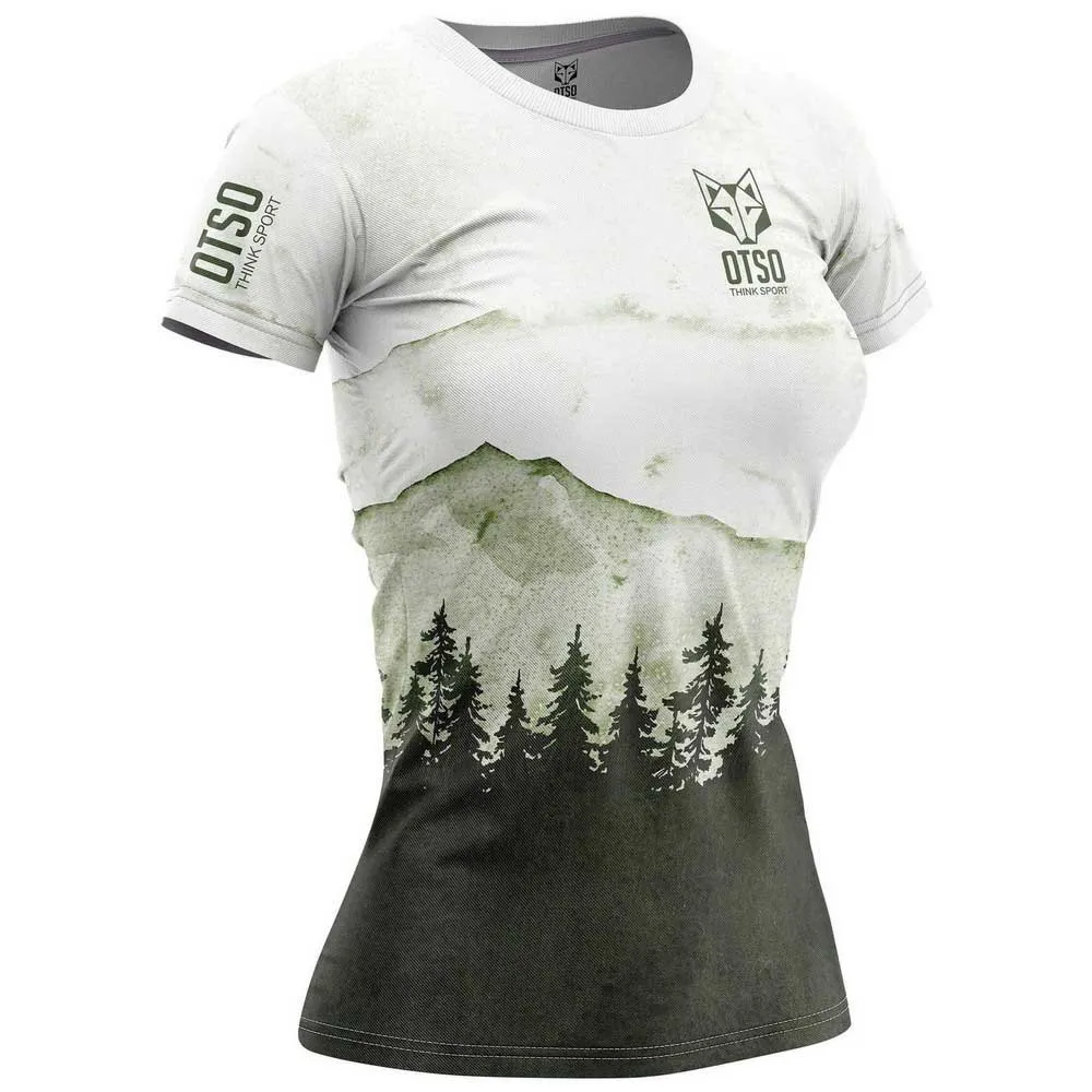 Otso T-shirt Kortarmet T-skjorte Refurbished female, Green forest Otso T-shirt Kortarmet T-skjorte Refurbished female, Green forest