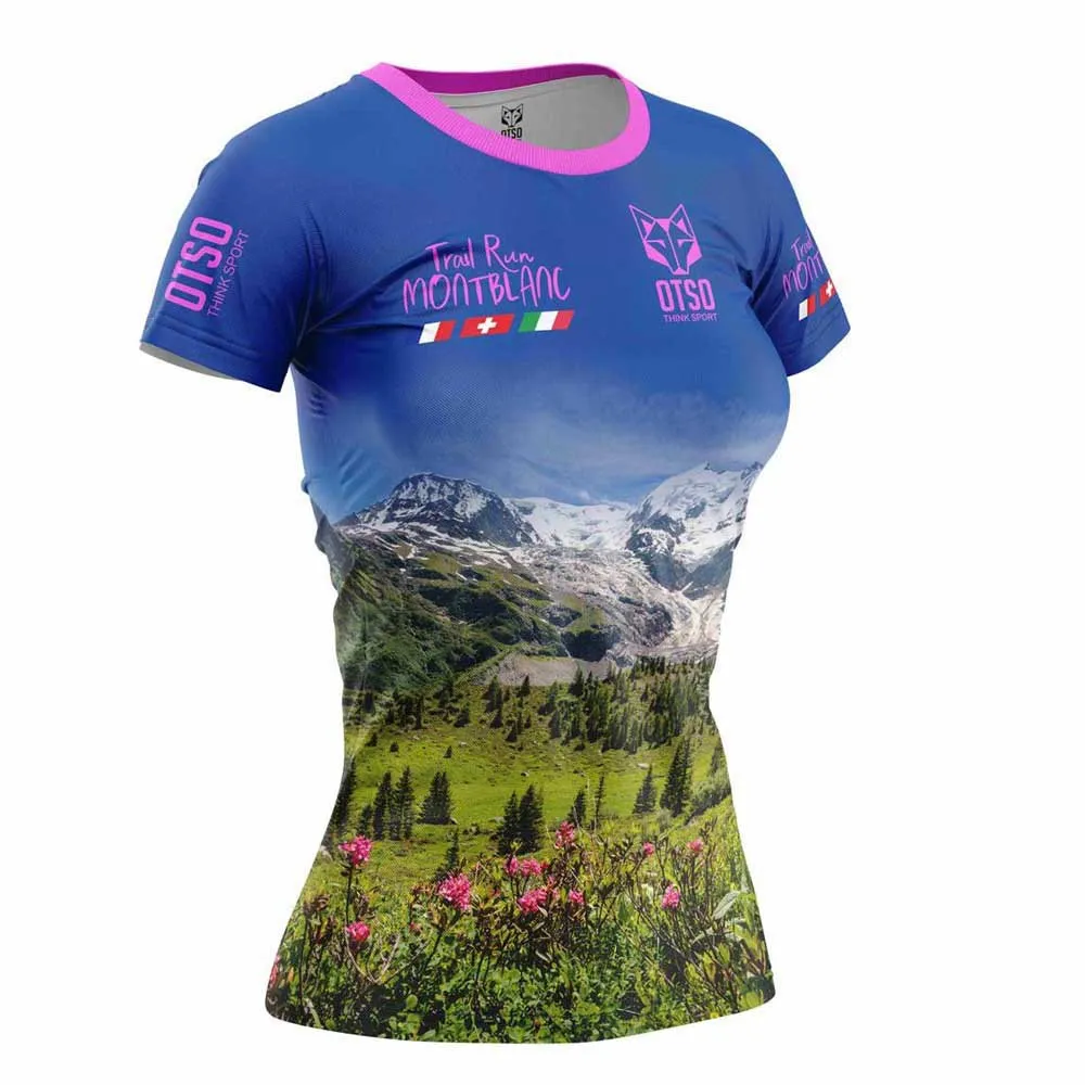 Otso Trail Run Montblanc Kortarmet T-skjorte female, Multicolour