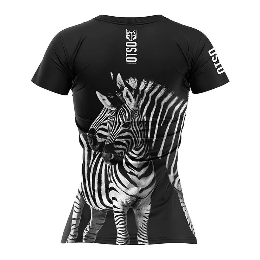Otso Zebra Kortarmet T-skjorte female
