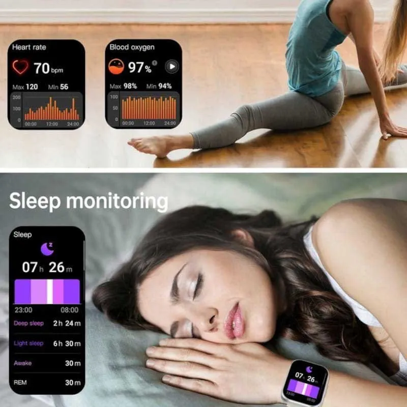 Oukitel Bt103 1.91 Bluetooth 5.2 Smartklokke, Grey black
