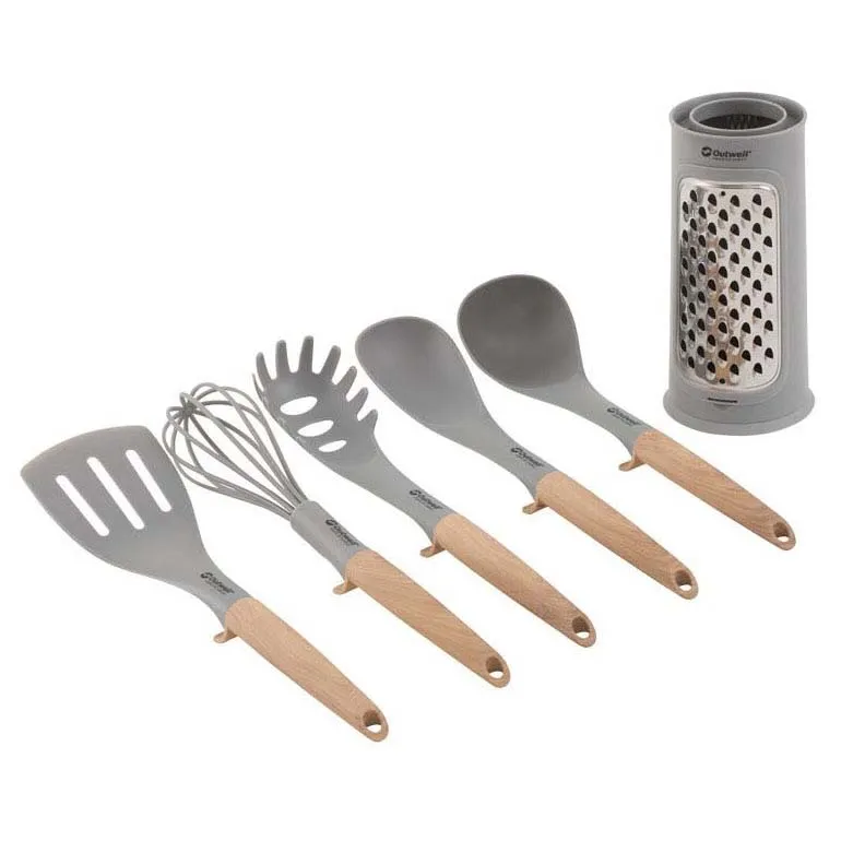 Outwell Adana Bestikksett, Silver / brown, One Size