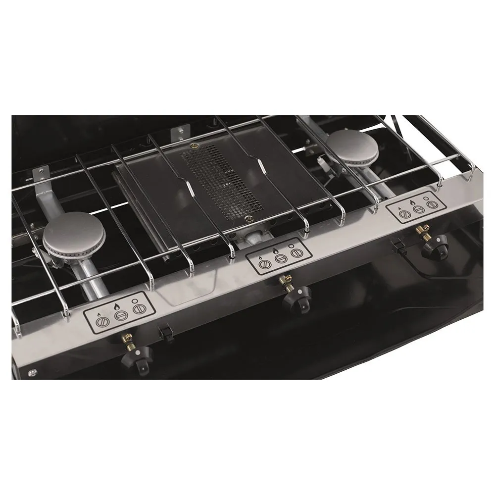 Outwell Appetizer Trio Gasskomfyr For Camping 3 Brennere, Black, One Size