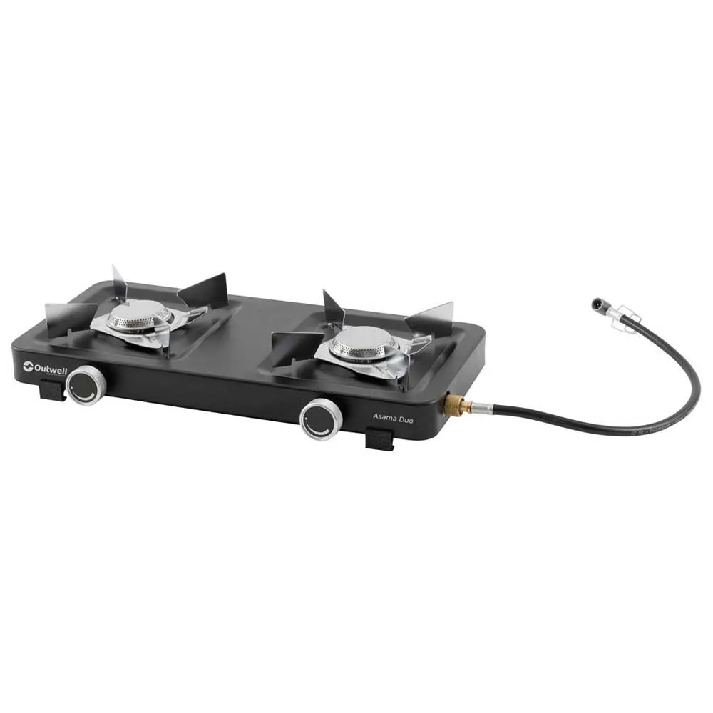 Outwell Asama Duo Gasskomfyr For Camping, Black, One Size Outwell Asama Duo Gasskomfyr For Camping, Black, One Size
