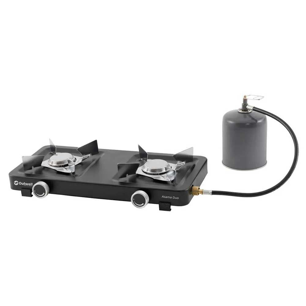 Outwell Asama Duo Gasskomfyr For Camping, Black, One Size Outwell Asama Duo Gasskomfyr For Camping, Black, One Size