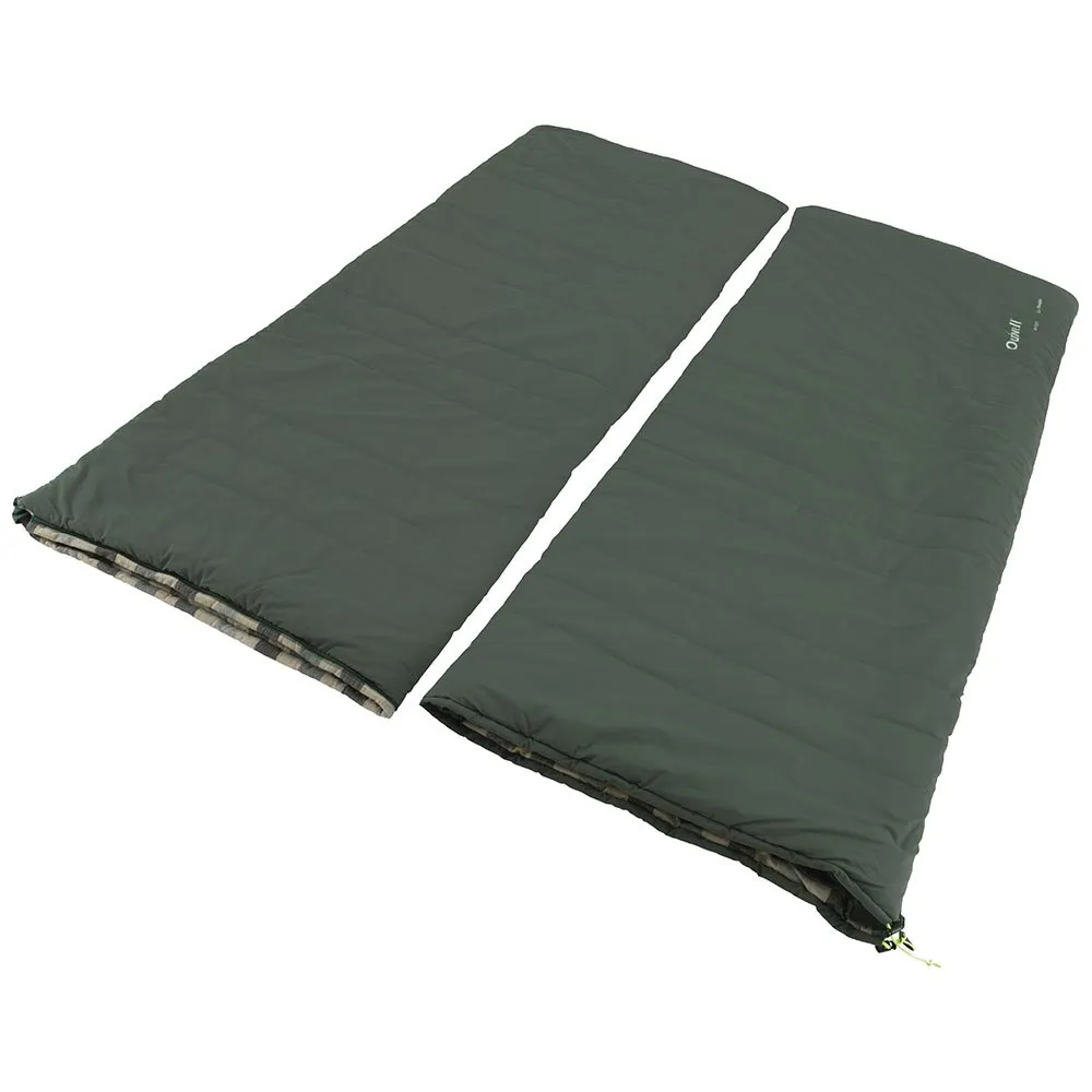 Outwell Camper Lux Double Sovepose, Forest green, Right Zipper