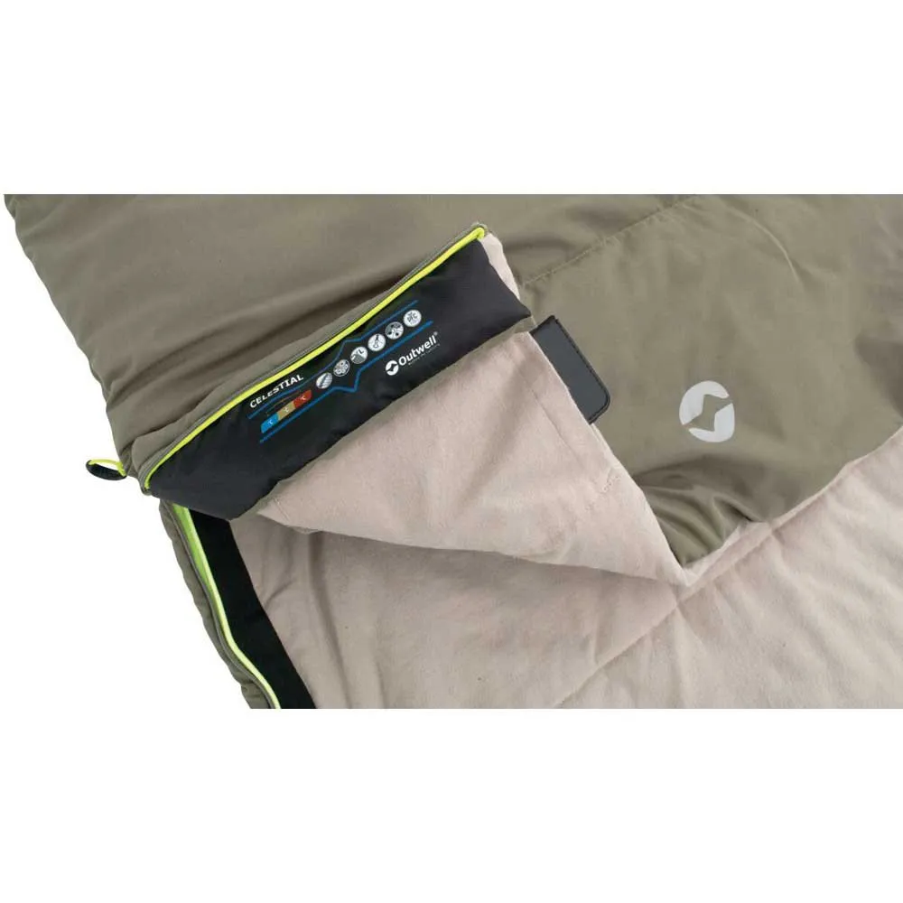 Outwell Celestial Sovepose, Green, Left Zipper