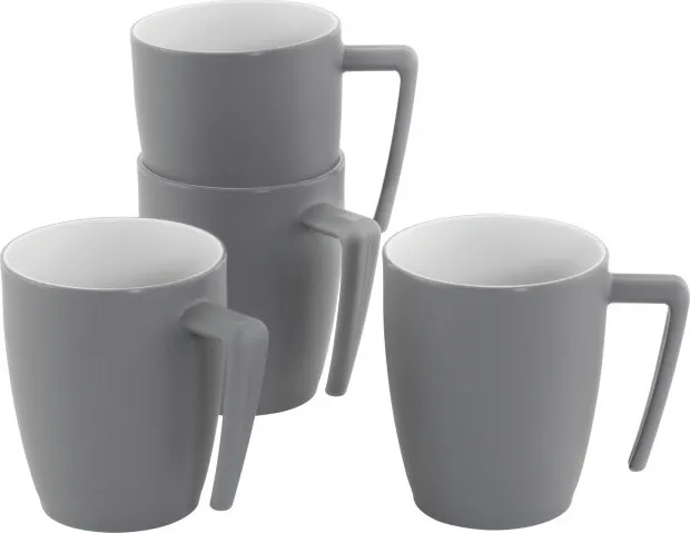 Outwell Gala 4 Person Mug Set, Grey & sand, One Size Outwell Gala 4 Person Mug Set, Grey & sand, One Size