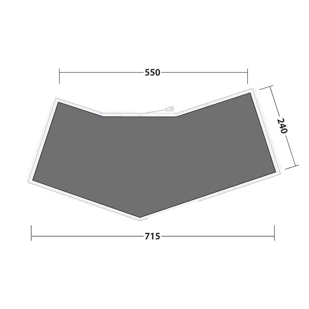 Outwell Hartford 6 Air Beskyttende Fotavtrykk, Black / grey, 715 x 360cm