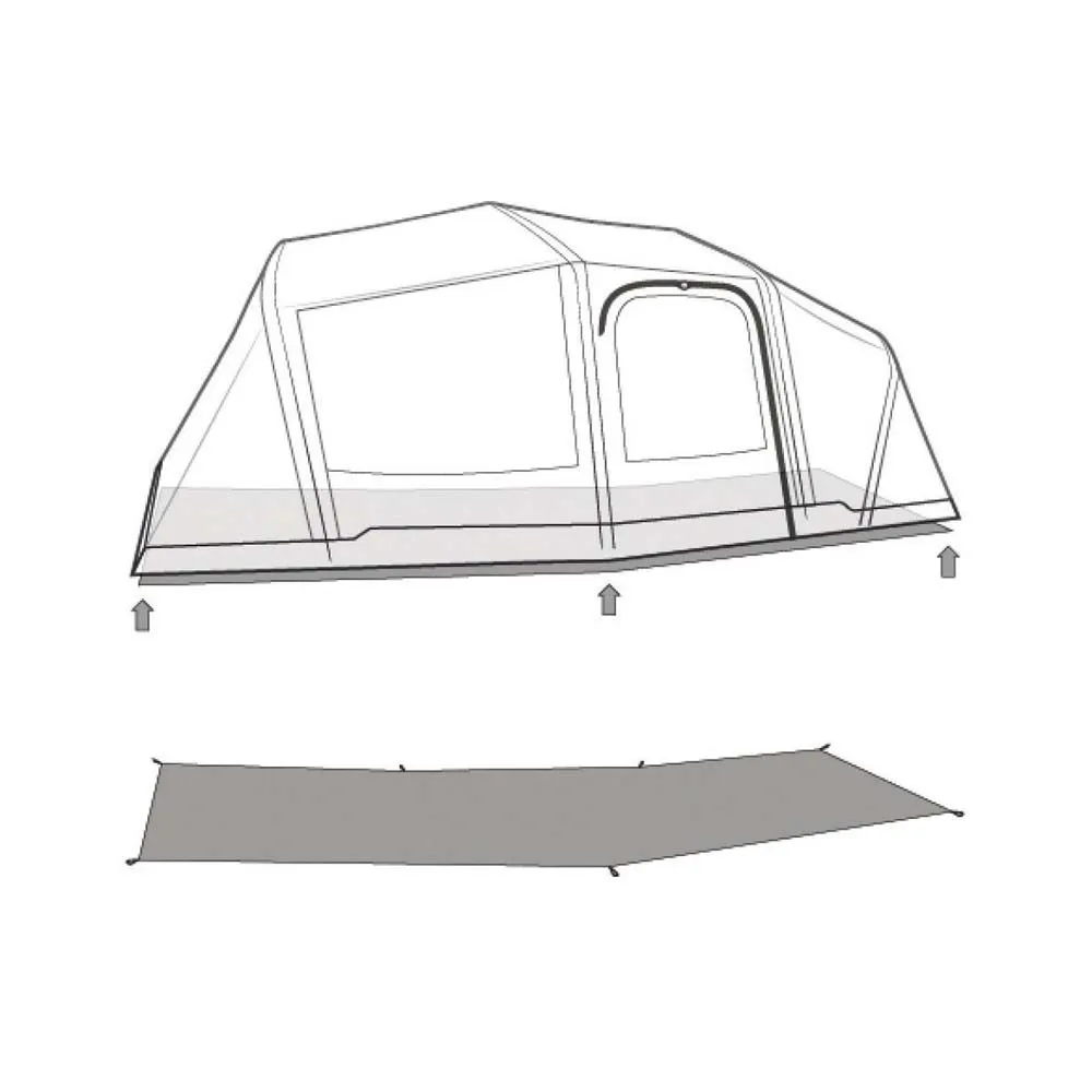 Outwell Hartford 6 Air Beskyttende Fotavtrykk, Black / grey, 715 x 360cm