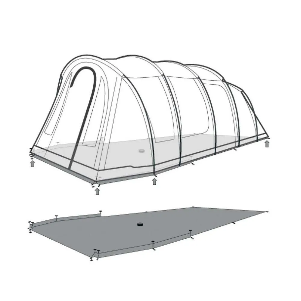 Outwell Lux Phoenix 5 Beskyttende Fotavtrykk, Black / grey, 660 x 300cm