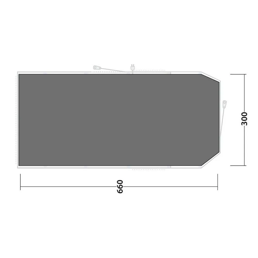 Outwell Lux Phoenix 5 Beskyttende Fotavtrykk, Black / grey, 660 x 300cm