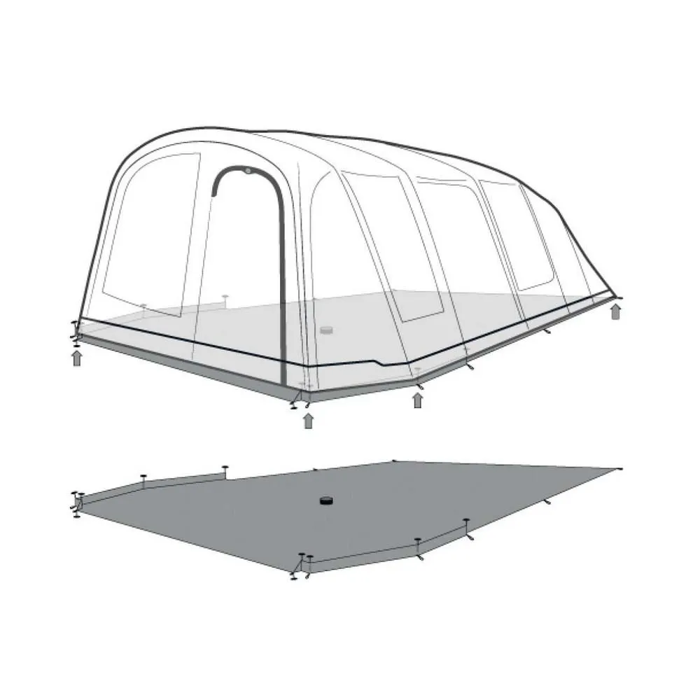 Outwell Lux Tennessee 6+2 Air Beskyttende Fotavtrykk, Black / grey, 705 x 340cm Outwell Lux Tennessee 6+2 Air Beskyttende Fotavtrykk, Black / grey, 705 x 340cm