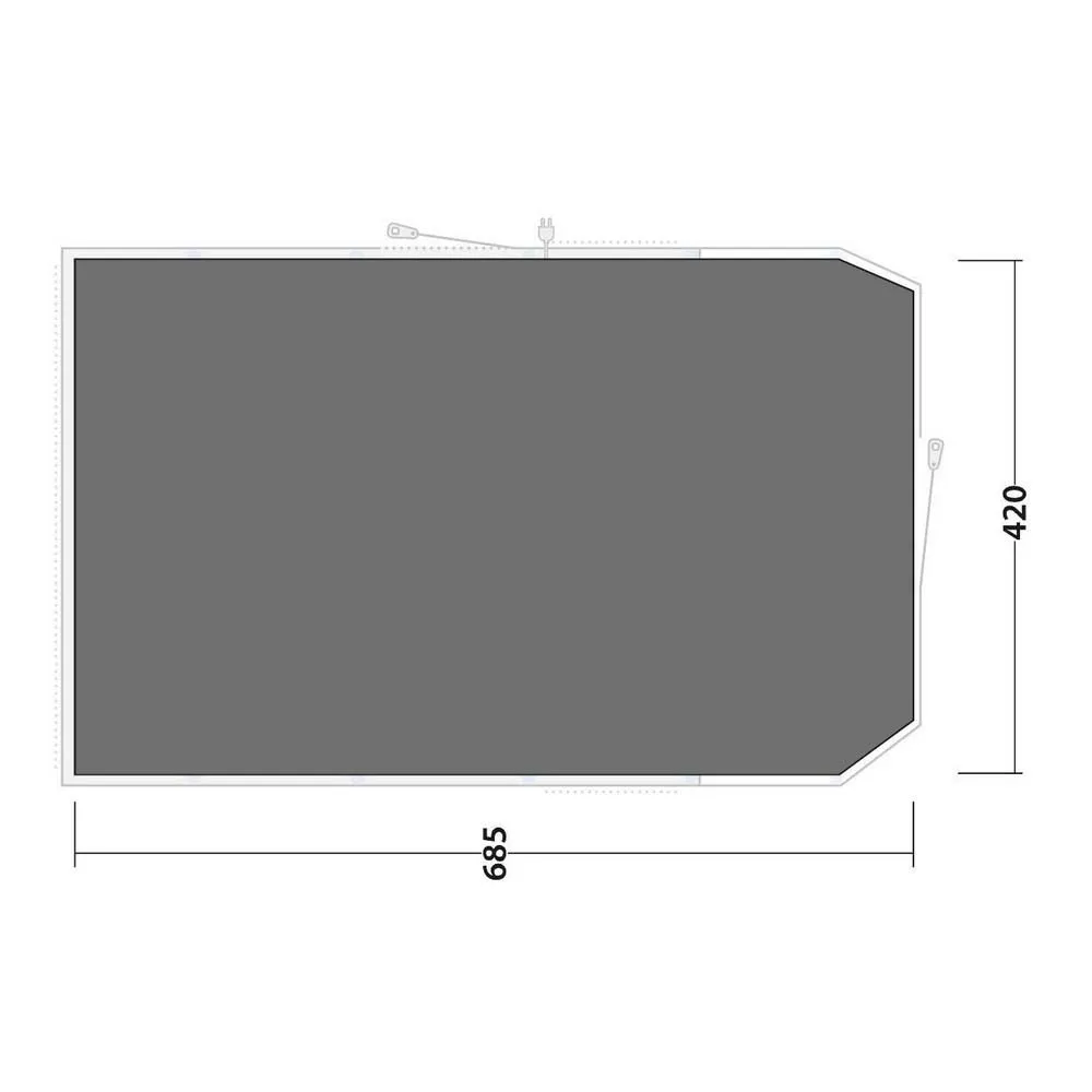 Outwell Lux Tennessee 7 Air Beskyttende Fotavtrykk, Black / grey, 685 x 420cm Outwell Lux Tennessee 7 Air Beskyttende Fotavtrykk, Black / grey, 685 x 420cm