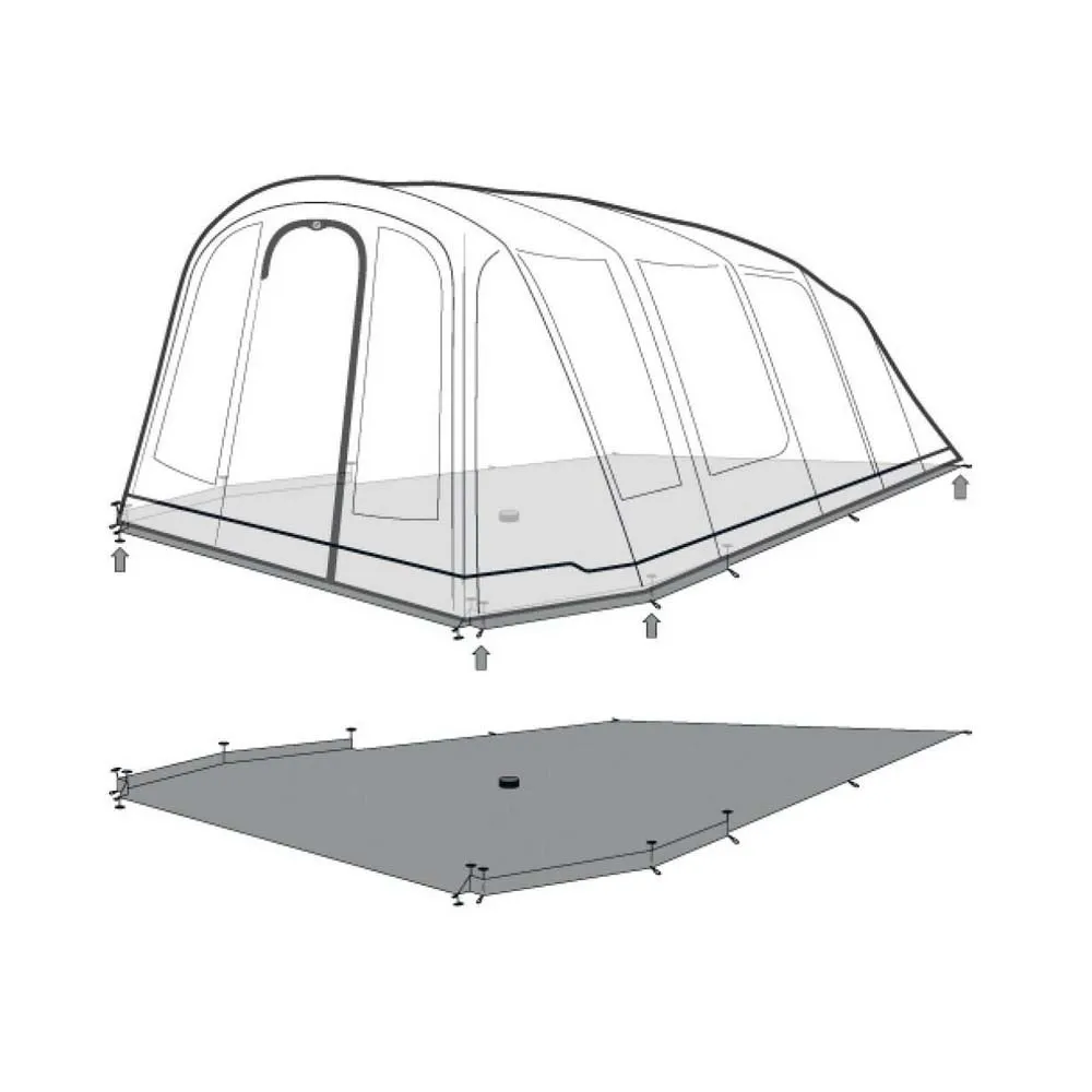Outwell Lux Tennessee 7 Air Beskyttende Fotavtrykk, Black / grey, 685 x 420cm Outwell Lux Tennessee 7 Air Beskyttende Fotavtrykk, Black / grey, 685 x 420cm